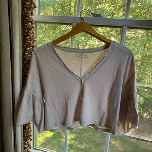 Beige Flowy Urban Outfutters Top